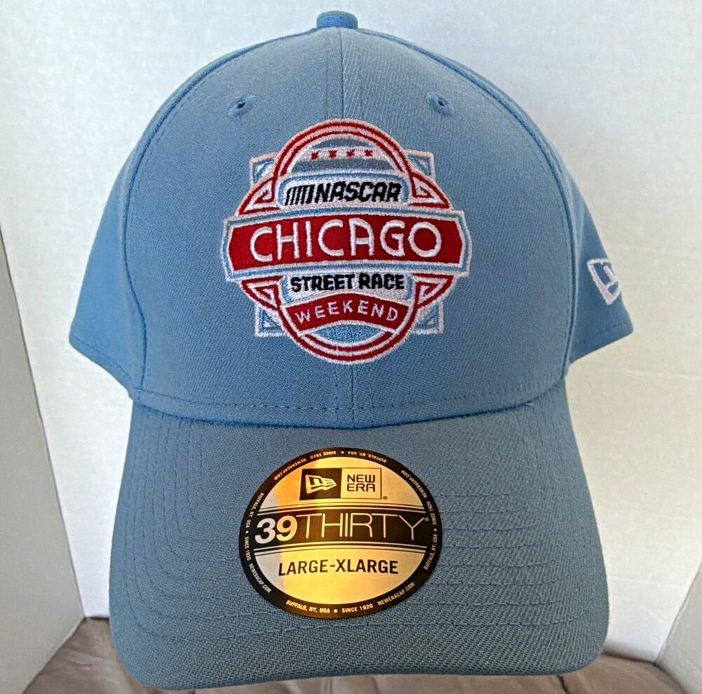 New Era 39THIRTY NASCAR Chicago Street Race Weekend Blue Flex Hat L/XL
